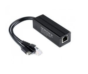 UCTRONICS Gigabit PoE Splitter 5V 3A, 2-in- 1 PoE to USB C/ Micro USB Adapter, for Raspberry Pi 3/4, Security IP