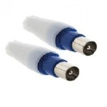 Male TV Straight Plug, RF Head, Cable TV Plug Pack of 2