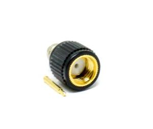 50 Ohms Male SMA Connector Black Plastic Shell Solder Type