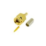 SMA Male Gold Plated Straight Plug Connector Crimp Type for Cables