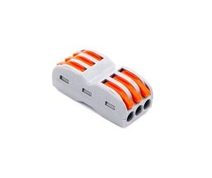 CH-813 0.08-2.5mm SPL- 3 Pole Wire Connector with Spring Lock Lever for 3 Wire line Connection