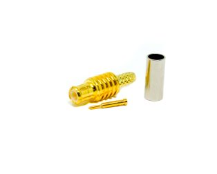 MCX Connector Female Straight Gold Plated Crimp Type For Cable MCX Connector Female Straight Gold Plated Crimp Type For Cable