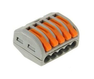 PCT-215 0.08-2.5mm 5 Pole Wire Connector Terminal Block with Spring Lock Lever for Cable Connection