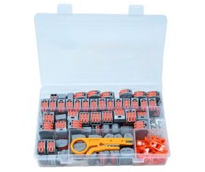 Compact Lever Splicing Connector Kit – 90 Pcs with Mount Base & Screws