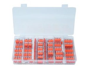 Push-In Wire Connector Kit – 80 Pcs | Transparent Terminal Block Assortment (2/3/4/5 Wire Type)