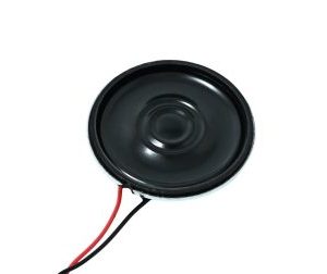 GSPK3005TN-8R0.5W-L300S-2.54T-INGHAI-D30*H5.0mm round 8 ohm 0.5W 85+/-3DB with 2.54mm pitch 300mm cable.