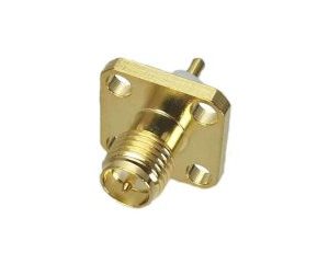 SMA Jack Straight Panel Mount 4 Hole