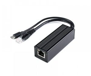 Waveshare Industrial Gigabit PoE Splitter, Metal Case protection, 5V 2.5A Type-C Out