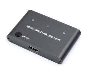 Waveshare HDMI 4K Switcher, 3 In 1 Out, One-Click Switch