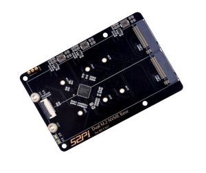 52Pi N21 Dual 2280 NVMe base for Raspberry Pi 5，Supprt two 2230224222602280 NVMe SSDs