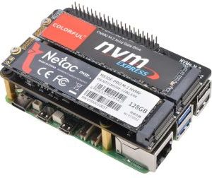 Geekworm X1004 PCIe to Dual 2280 NVMe SSD shield for Raspberry Pi 5