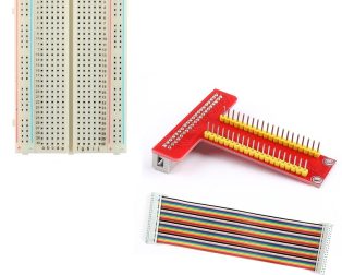 T Type GPIO Breakout board with 40 pin Cable and 400pt Breadboard for Raspberry Pi 3 T Type GPIO Breakout board with 40 pin Cable and 400pt Breadboard for Raspberry Pi 3