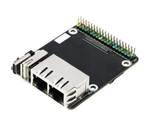 Waveshare Mini Dual Gigabit Ethernet Base Board Designed for Raspberry Pi Compute Module 4