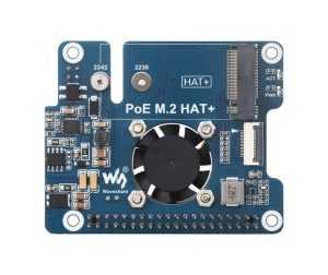 Waveshare PCIe To M.2 Adapter With PoE Function For Raspberry Pi 5, Supports NVMe Protocol M.2 Solid State Drive, High-speed ReadingWriting, Raspberry Pi 5 PoE HAT