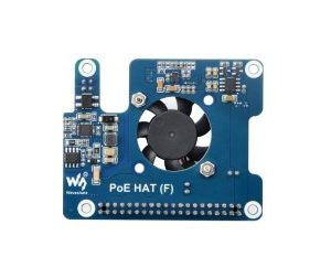 Waveshare Power Over Ethernet HAT (F) For Raspberry Pi 5, High Power, Onboard Cooling Fan, With Metal Heatsink, Supports 802.3afat network standard