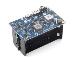 Waveshare UPS HAT (E) for Raspberry Pi, Supports 4× 21700 Li batteries (NOT included), Bi-Directional Fast charging, 5V 6A Output, Pogo Pins Connector, Raspberry Pi UPS