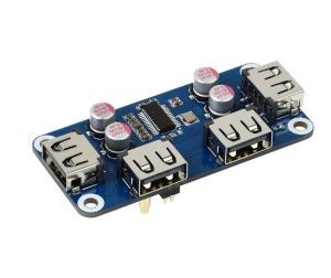 Waveshare USB HUB HAT (B) for Raspberry Pi Series with 4x USB 2.0 Ports