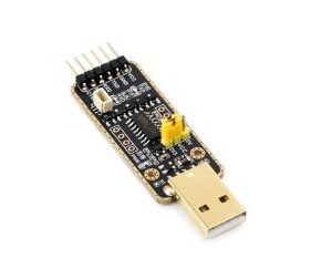 Waveshare USB To UART Debugger Module for Raspberry Pi 5, Type-A Port, Onboard UART Connector, High Baud Rate Transmission