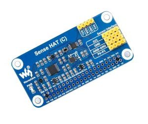 Waveshare Sense HAT (C) for Raspberry Pi, Onboard Multi Powerful Sensors, Supports External Sensors